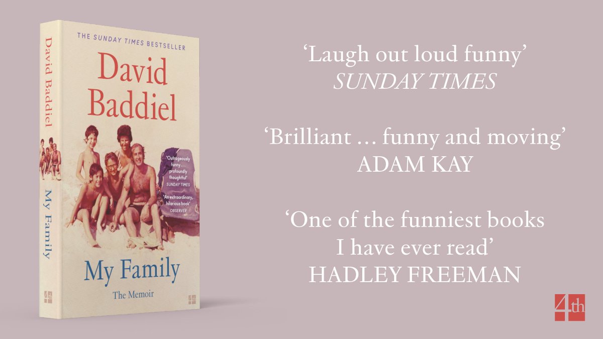4th Estate Books (@4thestatebooks) on Twitter photo 👨👩👦👦 MY FAMILY by <a href="/Baddiel/">David Baddiel</a> is out today in paperback!
👨👩👦👦 A searingly honest, funny and moving family memoir in which David Baddiel exposes his mother’s idiosyncratic sex life, and his father’s dementia, to the same affectionate scrutiny. 👨👩👦👦 MY FAMILY by <a href="/Baddiel/">David Baddiel</a> is out today in paperback!
👨👩👦👦 A searingly honest, funny and moving family memoir in which David Baddiel exposes his mother’s idiosyncratic sex life, and his father’s dementia, to the same affectionate scrutiny.