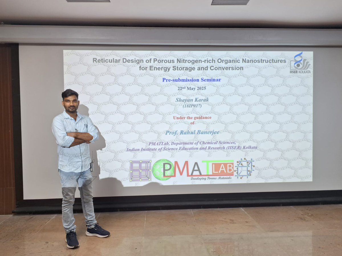 Rahul Banerjee (@banerjee_r) on Twitter photo Heartiest congratulations to Shayan for successfully defending his Ph.D pre-submission open seminar today. <a href="/dcsiiserkol/">Department of Chemical Sciences IISER Kolkata</a> <a href="/iiserkol/">IISER Kolkata</a> Heartiest congratulations to Shayan for successfully defending his Ph.D pre-submission open seminar today. <a href="/dcsiiserkol/">Department of Chemical Sciences IISER Kolkata</a> <a href="/iiserkol/">IISER Kolkata</a>