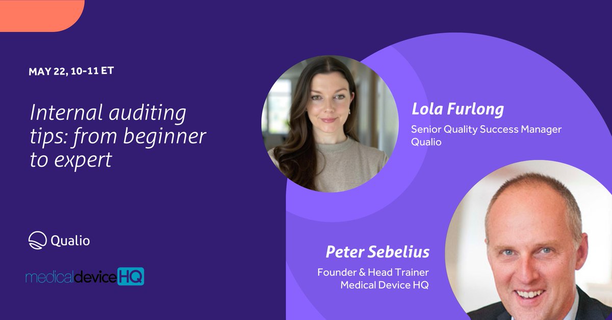 LAST CHANCE TO SIGN UP ⌛

It's not every day you get a Q&amp;A and internal auditing tips from an author of ISO 13485 — but that day's today!

Sign up to join us and Peter Sebelius at 10 EST today and supercharge your internal auditing ⚡

hubs.ly/Q03nJYnR0