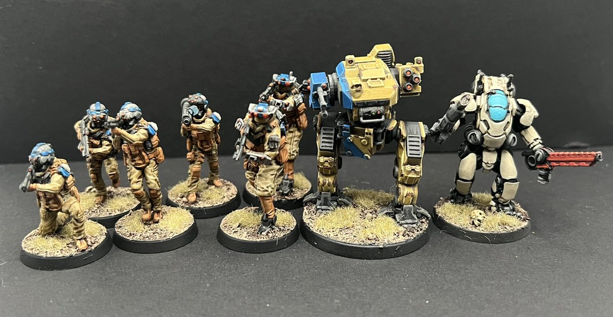 Beli Mawr (@b_mawr) on Twitter photo I finished this Komodo Mech suit from <a href="/HeresyMinis/">Heresy Miniatures</a> to use as a duster in BLKOUT. I am not super happy with my paint color choices, but all in all it’ll work. It fits pretty well scale wise with the current range. #miniaturepainting #Wargaming I finished this Komodo Mech suit from <a href="/HeresyMinis/">Heresy Miniatures</a> to use as a duster in BLKOUT. I am not super happy with my paint color choices, but all in all it’ll work. It fits pretty well scale wise with the current range. #miniaturepainting #Wargaming
