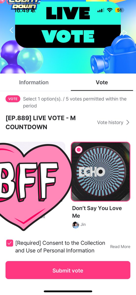 ksjk9297's tweet photo. INI WAKTUNYA KALIAN TUNJUKIN POWER KALIAN!!! vote “don't say you love me” jin.

📌5 votes/device
🖇️https://t.co/GUqdPPETmf https://t.co/ZDfVbIH5PV