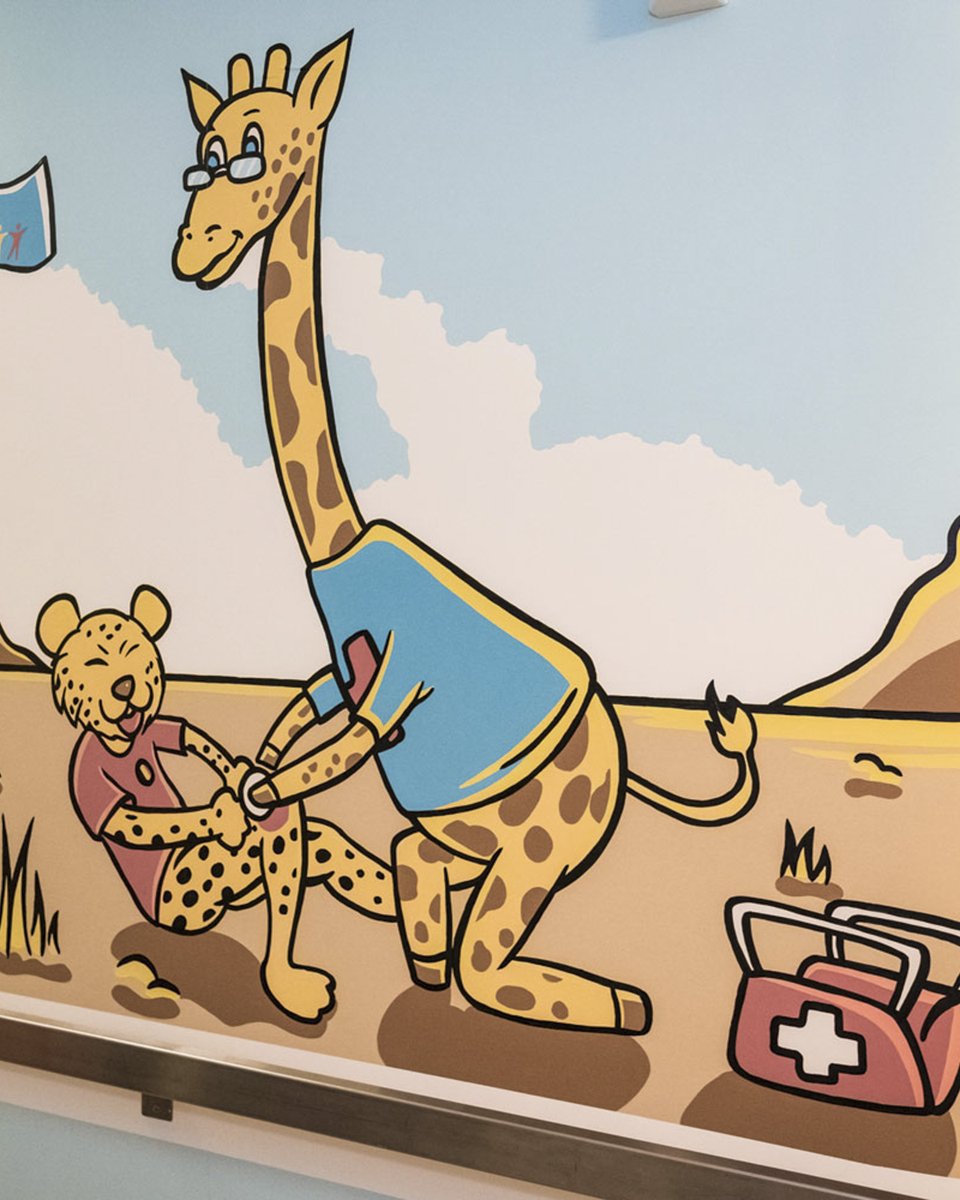 Comfort is key. 🔑 A hospital should feel safe and welcoming, especially for kids. That’s why we help create murals in children’s wards. Swipe through to see a few we’ve proudly supported. 🩵