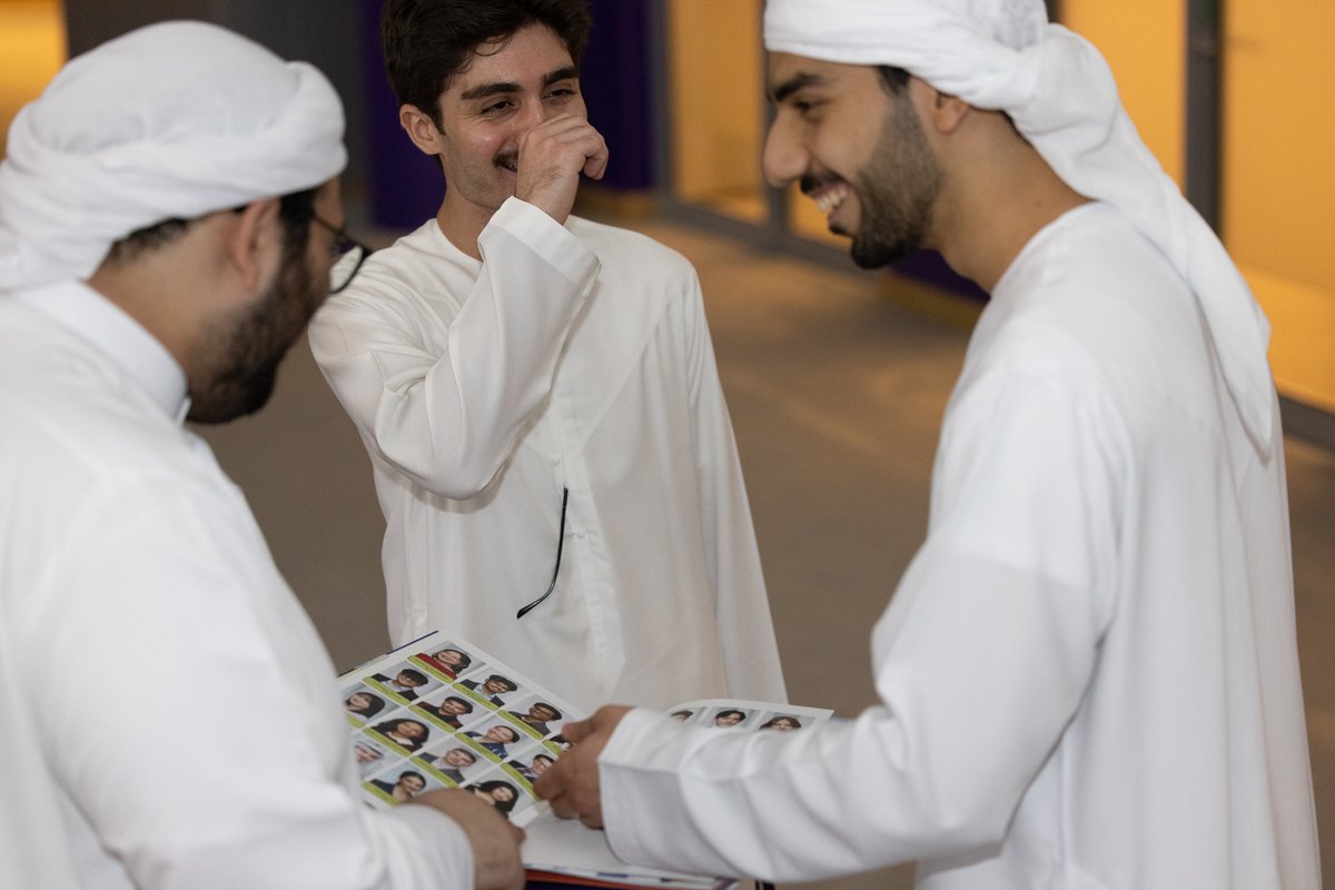 NYUAbuDhabi's tweet photo. #ClassOf2025 is marking their final days at #NYUAD with masalama celebrations, heartfelt conversations, and by looking back at memories in the yearbook. Commencement is finally here, and we’re so proud of you! 💜 #NYUAD2025 #Commencement2025 #Violetpride https://t.co/JiEsjKCj35