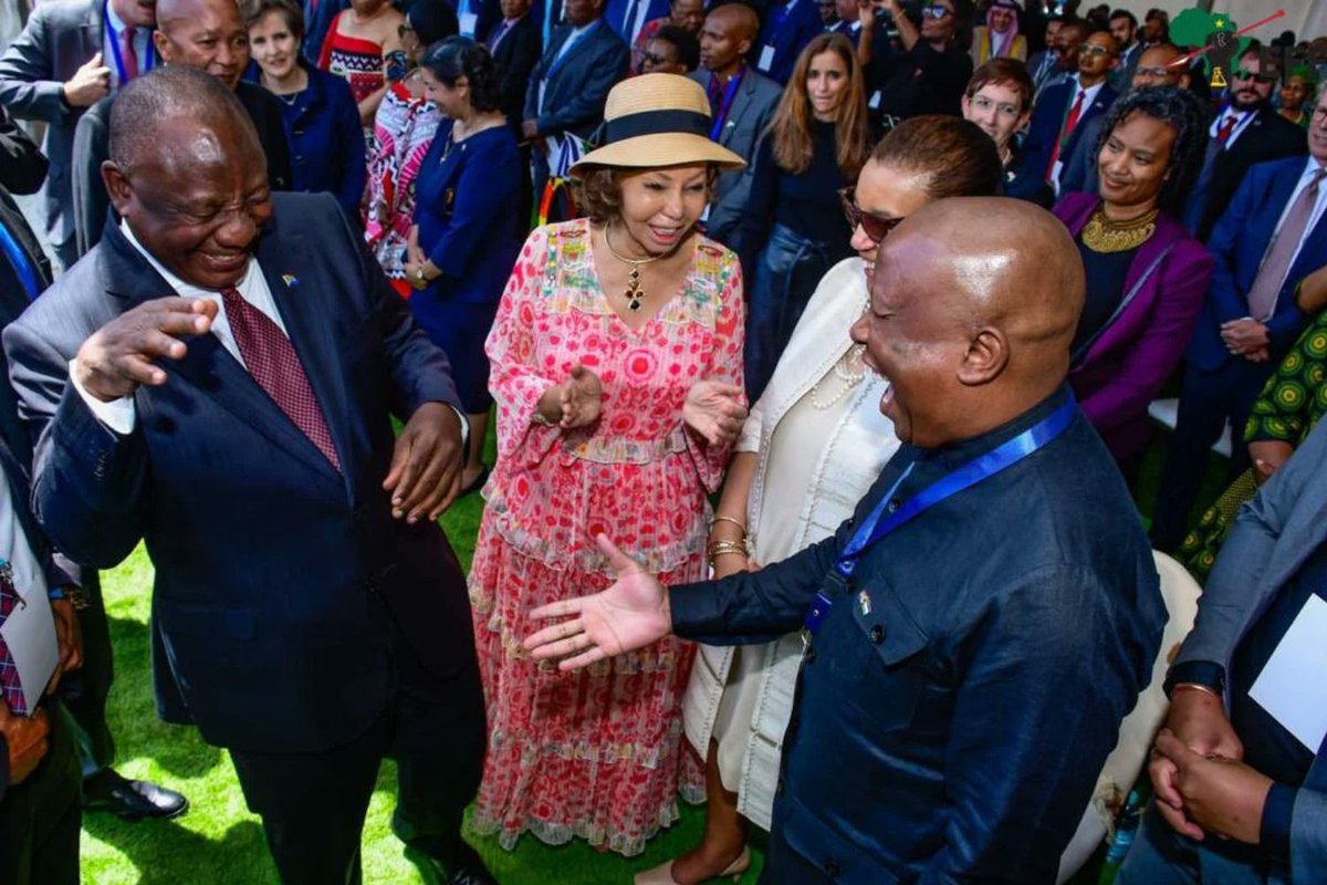 ConCaracal's tweet photo. I call this collection of photos featuring President Cyril Ramaphosa and Julius Malema:

"Bitter enemies"