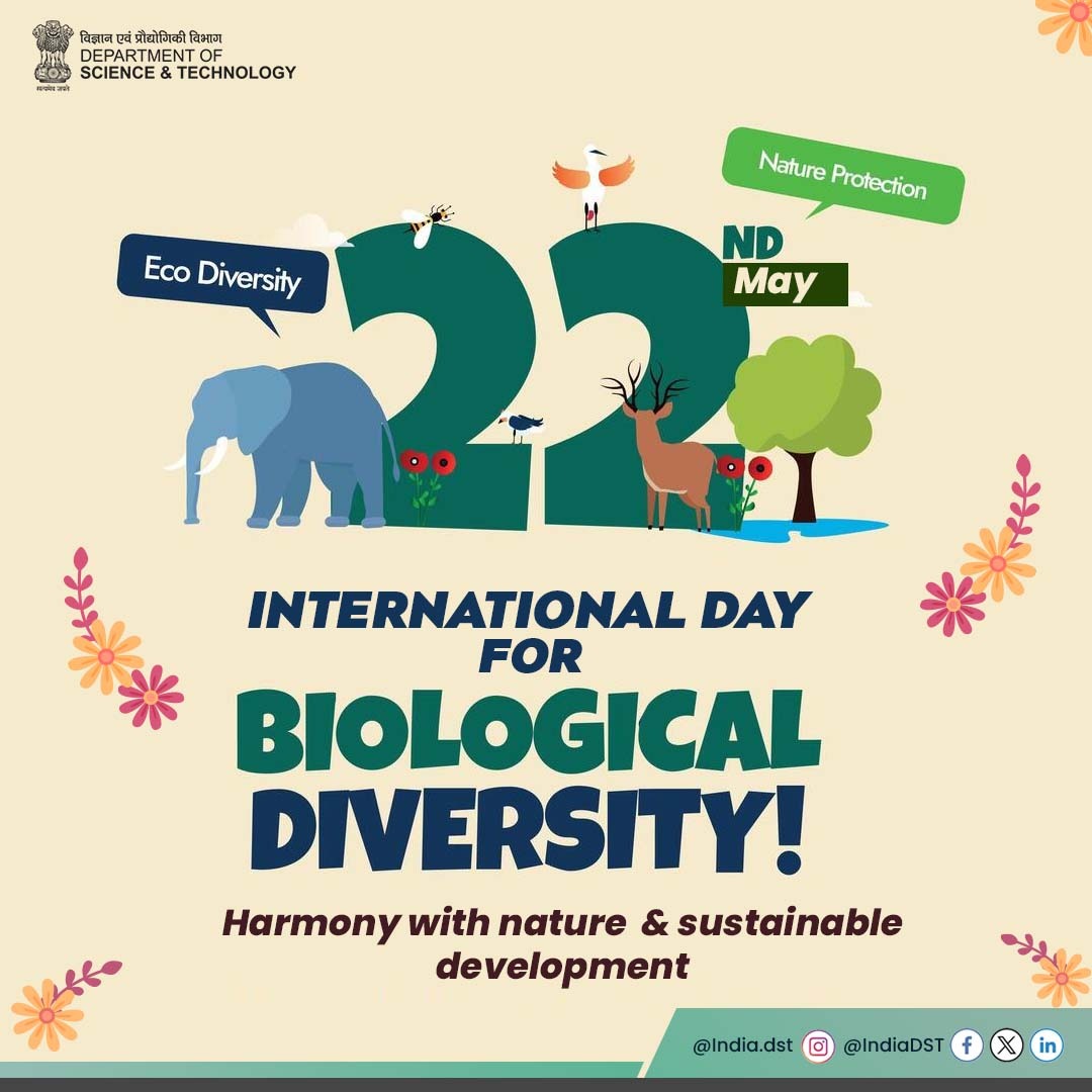 DSTIndia (@indiadst) on Twitter photo Biodiversity is vital for life, health, and progress.
<a href="/IndiaDST/">DSTIndia</a> drives research, innovation, and awareness to conserve nature’s rich legacy. This #BiodiversityDay, let’s work together for a greener, resilient tomorrow.
<a href="/DrJitendraSingh/">Dr Jitendra Singh</a> <a href="/karandi65/">Abhay Karandikar</a> <a href="/DBTIndia/">Department of Biotechnology</a> <a href="/CSIR_IND/">CSIR, India</a> <a href="/moesgoi/">MoES GoI</a> Biodiversity is vital for life, health, and progress.
<a href="/IndiaDST/">DSTIndia</a> drives research, innovation, and awareness to conserve nature’s rich legacy. This #BiodiversityDay, let’s work together for a greener, resilient tomorrow.
<a href="/DrJitendraSingh/">Dr Jitendra Singh</a> <a href="/karandi65/">Abhay Karandikar</a> <a href="/DBTIndia/">Department of Biotechnology</a> <a href="/CSIR_IND/">CSIR, India</a> <a href="/moesgoi/">MoES GoI</a>