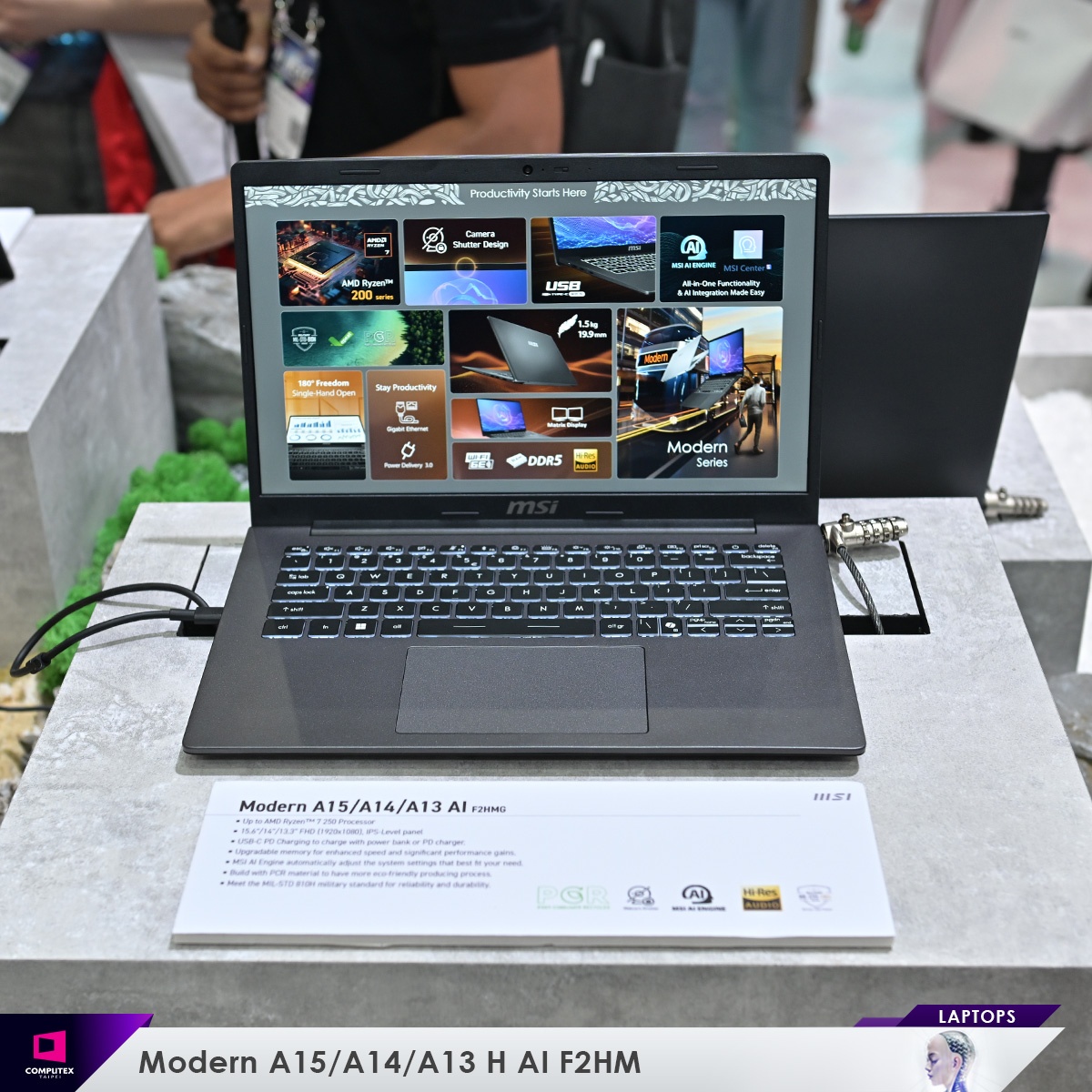 Discover MSI’s latest Business &amp; Productivity lineup at #COMPUTEX2025 — from sleek essentials to AI-powered pro tools:
🔹 Summit A16 AI+
🔹 PrestigePro 16 AI
🔹 VenturePro 17/16/15/14 AI
🔹 Modern A15/A14/A13 H AI
Which one fits your workflow?
#MSIxCOMPUTEX2025