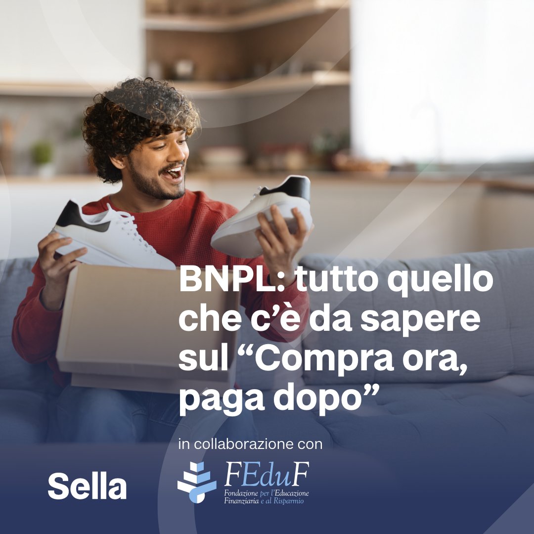 BancaSella's tweet image. 💸 Sai cos’è il BNPL? Questa forma di pagamento, sta crescendo ad una velocità incredibile perché i consumatori la trovano un metodo di pagamento comodo e flessibile. Ma di cosa si tratta?
 
🔗Scopri di più in questo articolo su #Percorsi  percorsi.sella.it/w/bnpl-tutto-q…