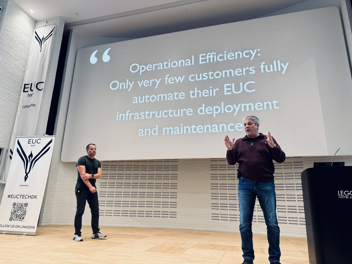 So much truth in this slide from the legends, <a href="/drtritsch/">Benny Tritsch</a> and <a href="/rspruijt/">Ruben Spruijt</a> talking about The Future of EUC during #EUCtechDK at Lego in Billund, Denmark!