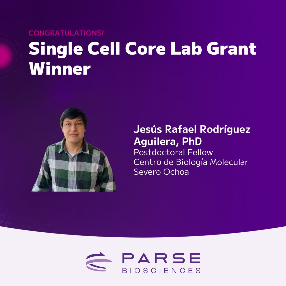 Parse Biosciences (@parsebio) on Twitter photo Congratulations to the latest winner of our Core Lab Single Cell Grant, <a href="/harry_brennan/">Jesús Rafael RODRIGUEZ-AGUILERA</a> from <a href="/CBM_CSIC_UAM/">Centro de Biología Molecular Severo Ochoa</a>! His research seeks to uncover early transcriptional changes in liver disease & test adenosine’s potential to reverse metabolic stress. 👏 Congratulations to the latest winner of our Core Lab Single Cell Grant, <a href="/harry_brennan/">Jesús Rafael RODRIGUEZ-AGUILERA</a> from <a href="/CBM_CSIC_UAM/">Centro de Biología Molecular Severo Ochoa</a>! His research seeks to uncover early transcriptional changes in liver disease & test adenosine’s potential to reverse metabolic stress. 👏
