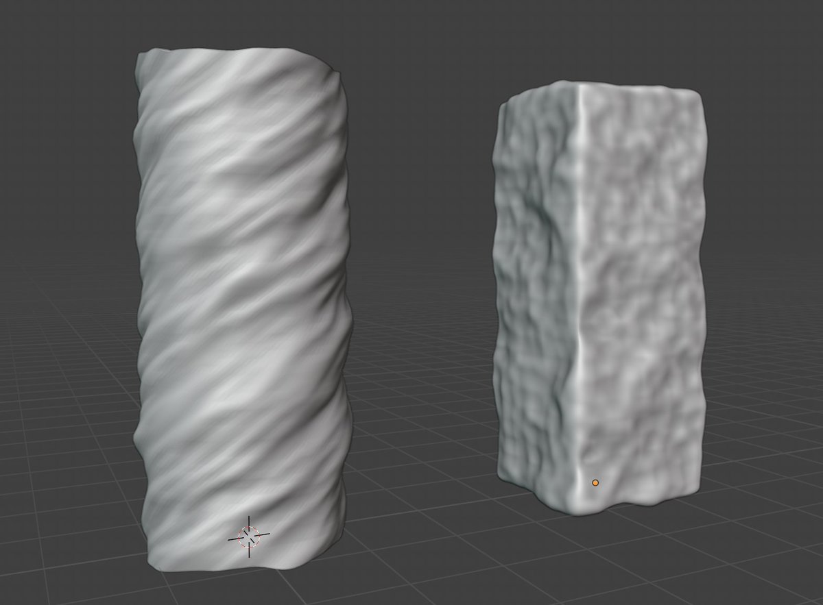 I showed beginner students how to use the displacement modifier in Blender today just for fun xD Super quick and simple.
#3Dart #Blender #3dModeling