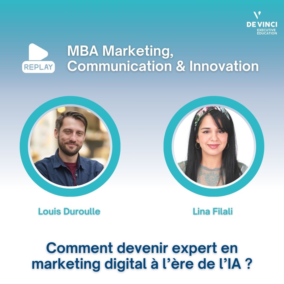 Devinci Executive Education (@devinciexec) on Twitter photo 🎥 Replay disponible !
🗣️ <a href="/louisduroulle/">Louis Duroulle</a>, directeur du <a href="/mbamci/">MBA MCI - MBA Marketing Communication Innovation</a>, et Lina Filali, étudiante de la promotion 2024, ont échangé sur les enjeux, les opportunités et les parcours pour se professionnaliser dans ce domaine en constante évolution.
📺 ow.ly/UWXQ50VVw4G 🎥 Replay disponible !
🗣️ <a href="/louisduroulle/">Louis Duroulle</a>, directeur du <a href="/mbamci/">MBA MCI - MBA Marketing Communication Innovation</a>, et Lina Filali, étudiante de la promotion 2024, ont échangé sur les enjeux, les opportunités et les parcours pour se professionnaliser dans ce domaine en constante évolution.
📺 ow.ly/UWXQ50VVw4G