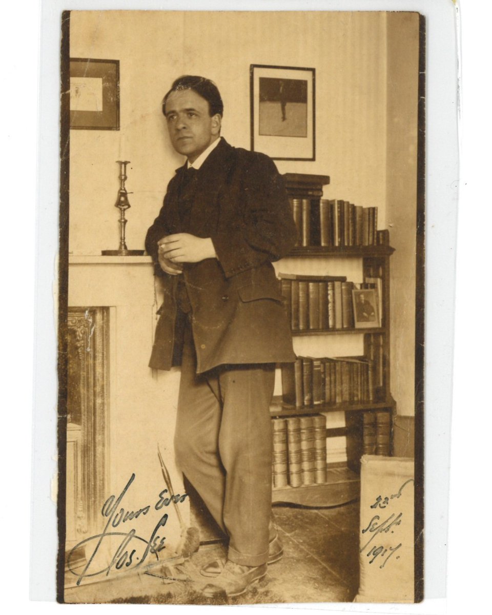 This WW1 photo shows Dundee-born poet &amp; artist Joseph Lee, who joined the 4th Battalion, The Black Watch in 1914. He was later captured in France &amp; spent the rest of the war as a prisoner before returning home to continue his art and journalism career.

#WWIHistory #TheBlackWatch