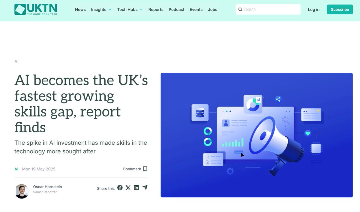 Raoul-Gabriel Urma (@raouluk) on Twitter photo 52% of UK tech leaders are suffering an AI skills shortage in their teams.
We need to fix that, sharpish, with targeted AI & Data training programmes. Believe it or not, this is exactly what we're doing at <a href="/CambridgeSpark/">Cambridge Spark</a>! 52% of UK tech leaders are suffering an AI skills shortage in their teams.
We need to fix that, sharpish, with targeted AI & Data training programmes. Believe it or not, this is exactly what we're doing at <a href="/CambridgeSpark/">Cambridge Spark</a>!