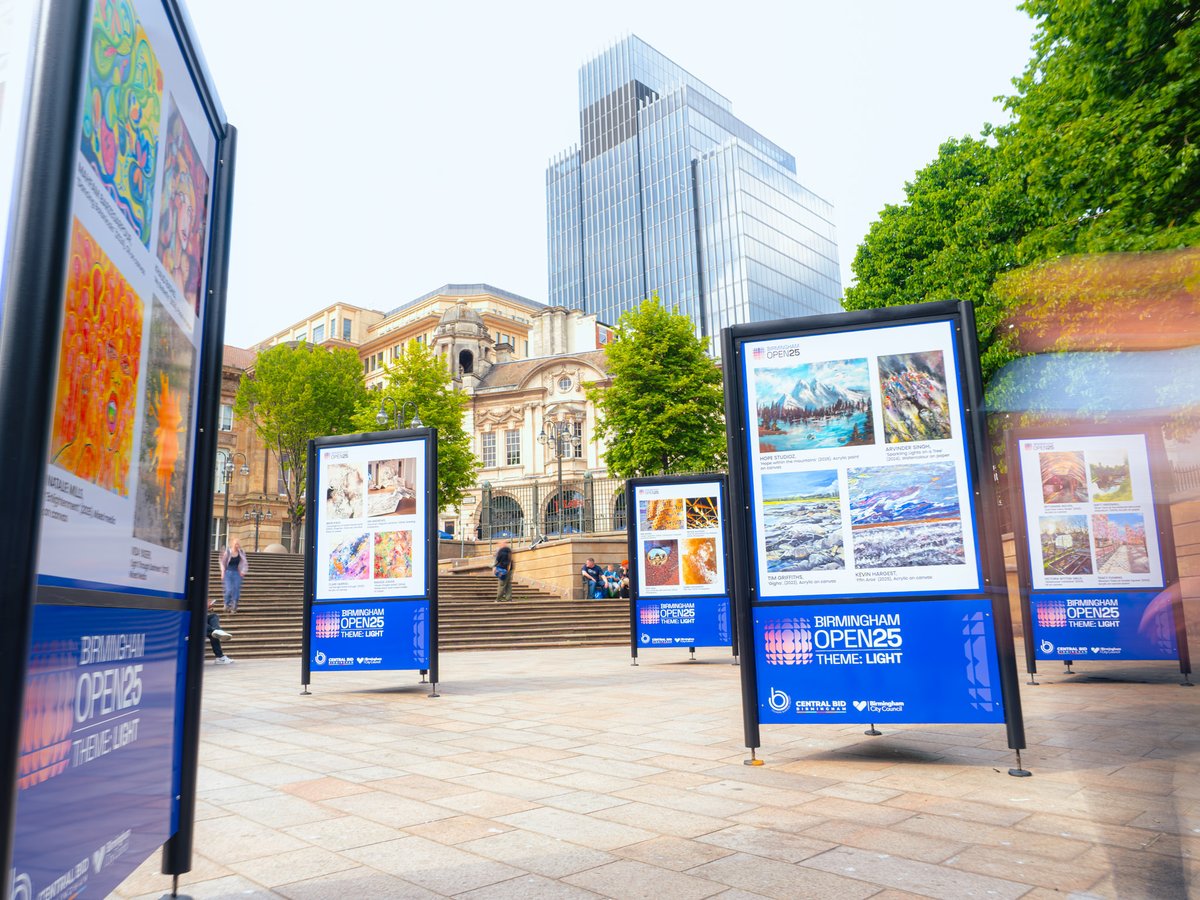 ColmoreBID (@colmorebid) on Twitter photo Birmingham Open 25 is now LIVE at Snow Hill Square & Victoria Square!
📍 Top 10 artworks at Snow Hill, full display at Victoria Square
🗓️ In situ until end of June
🗳️ Vote your ‘People’s Choice’ winner at Snow Hill
<a href="/CentralBIDBham/">Central BID Birmingham</a> <a href="/ruth_millington/">Ruth Millington</a>
📷: <a href="/TrevorAKP/">TV Trev</a> Birmingham Open 25 is now LIVE at Snow Hill Square & Victoria Square!
📍 Top 10 artworks at Snow Hill, full display at Victoria Square
🗓️ In situ until end of June
🗳️ Vote your ‘People’s Choice’ winner at Snow Hill
<a href="/CentralBIDBham/">Central BID Birmingham</a> <a href="/ruth_millington/">Ruth Millington</a>
📷: <a href="/TrevorAKP/">TV Trev</a>
