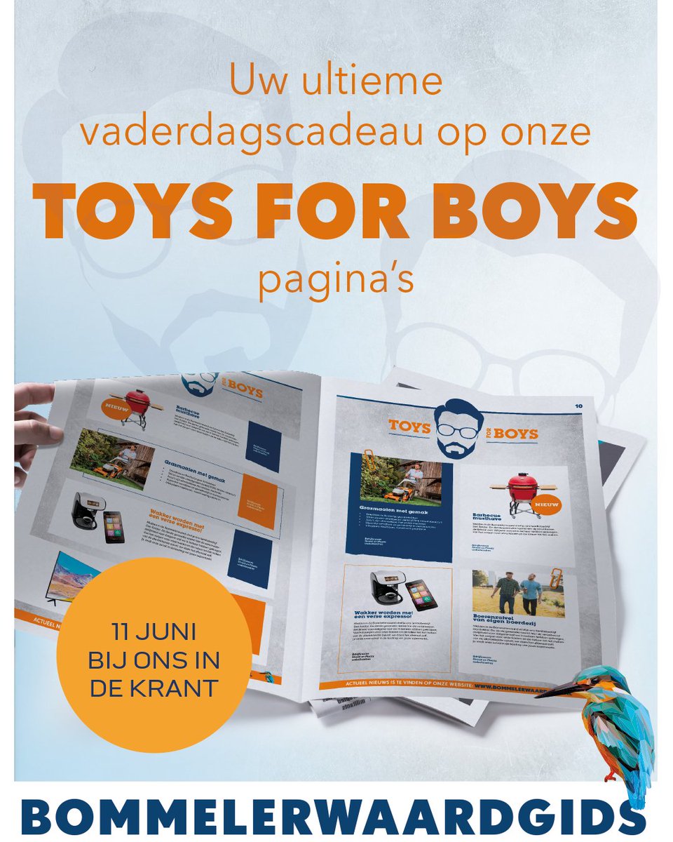 𝙅𝙤𝙪𝙬 𝙪𝙡𝙩𝙞𝙚𝙢𝙚 𝙑𝙖𝙙𝙚𝙧𝙙𝙖𝙜𝙘𝙖𝙙𝙚𝙖𝙪 𝙞𝙣 𝙙𝙚 𝙠𝙧𝙖𝙣𝙩 🎁 | Laat onze lezers weten dat ze dat bij jou moeten halen door te adverteren op onze speciale Vaderdagpagina's: Toys for Boys! 🛠️🛻. 

Voor het reserveren van een plekje:
📧 info@bommelerwaardgids.nl