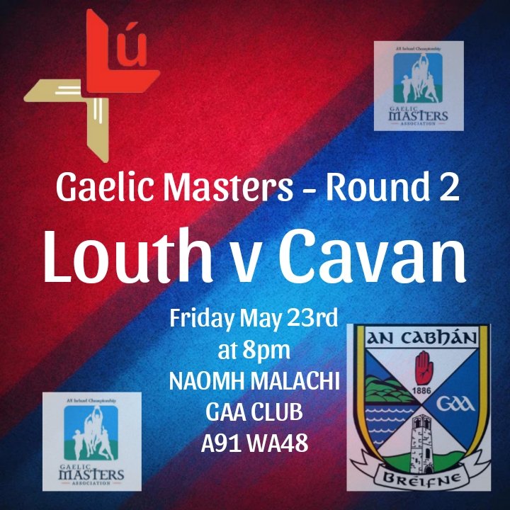 The Gaelic Masters Association Round 2 throws in tomorrow evening Naomh Malachi GFC where Louth Masters entertain Cavan.
It's a few years since both clubs met so a close competitive game is expected.
#gaelicmasters
