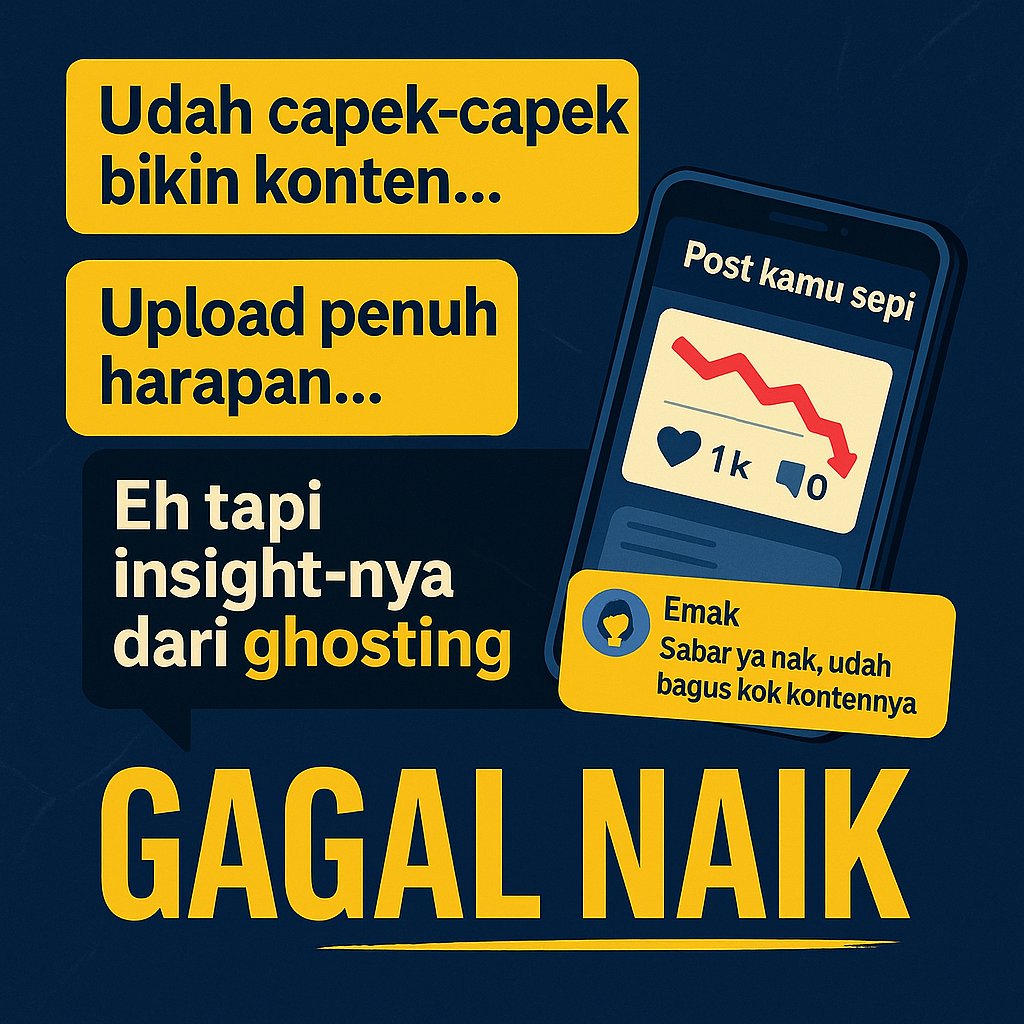 buzzlafff's tweet image. Udah bikin konten niat banget, tapi views-nya?🥲
Cuma emak yang like, cuma kamu yang liat.
Padahal harapannya masuk explore. Tenang, kamu gak sendirian.
@buzzlaffstore siap bantu kontenmu ikutan naik
Bukan karena hoki, tapi strategi. 💥
#BuzzTips #StrategiKonten #SosialMedia