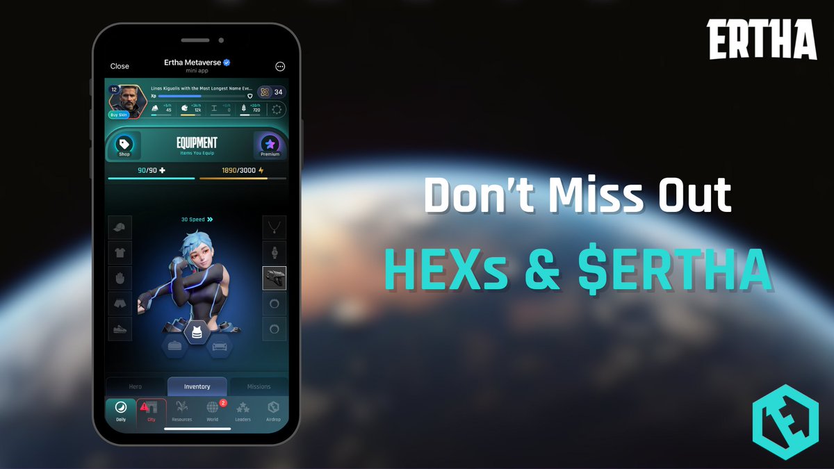 Perfect Time to Get $ERTHA and Land HEXs 🌍 🚀 ✨

The market is soaring, the development of the Ertha App is well under way and we’ll soon be sharing a never seen before 3D game trailer - Ertha’s future is as bright as ever!

Here’s why you should act now 👇

Secure Passive