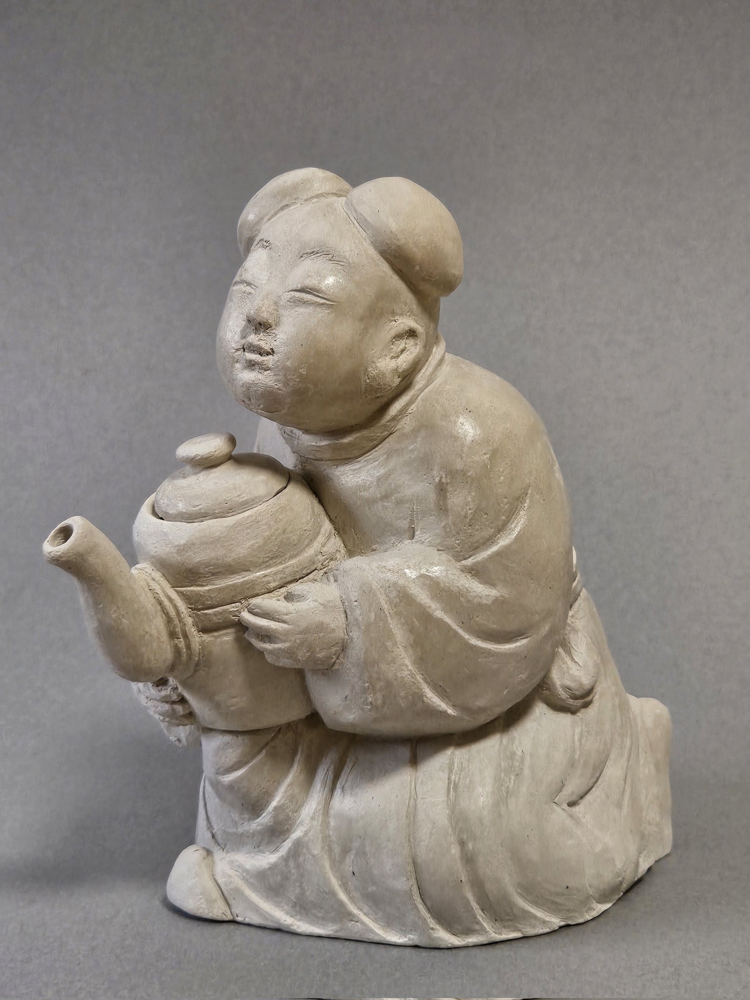 謎の像！ 多色陶器粘土人物像 約30cm 謎の像！ 多色陶器粘土人物像 約30cm 美術品・アンティーク