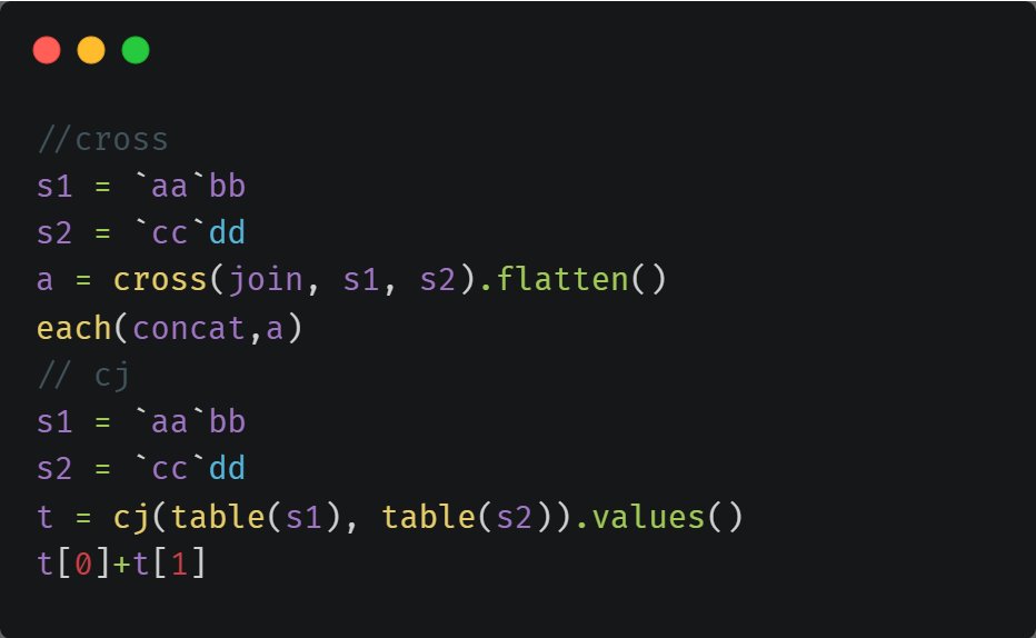 DolphinDB_Comm's tweet image. How to calculate the Cartesian product of two vectors in #DolphinDB?

It can be achieved using the cross function, or alternatively with cj

#cartesian_product #vectorization