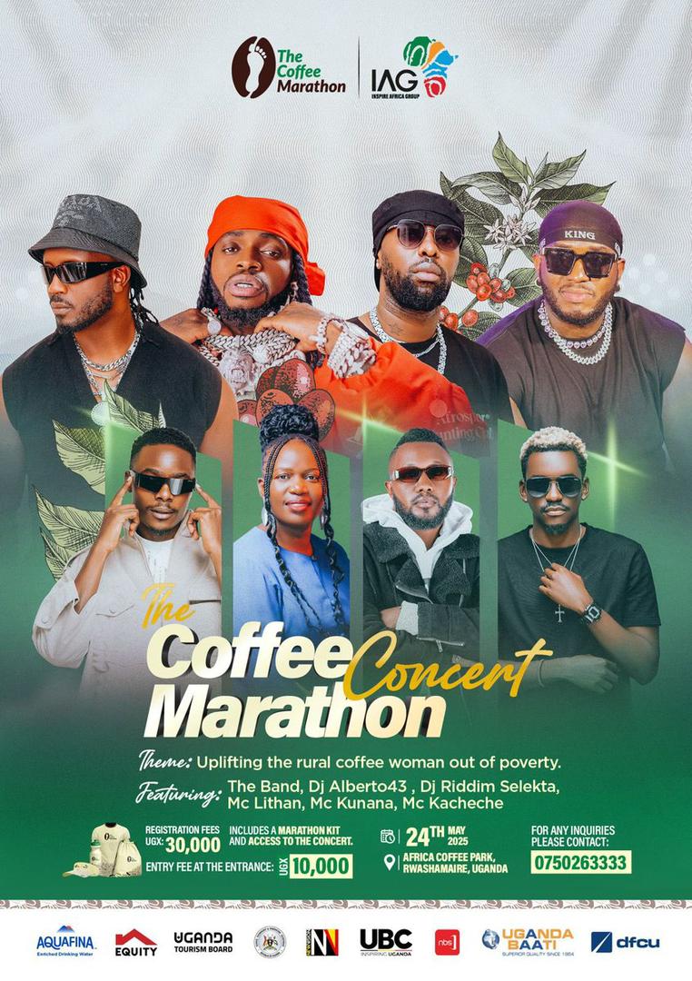 SPINERS.net ™ || #Logon (@spiners_net) on Twitter photo The FINAL LINEUP for The Coffee Marathon Concert, headed by <a href="/diamondplatnumz/">SIMBA..!🦁</a>
Also performing:
<a href="/theben3/">TheBen</a> | <a href="/bebecool_ug/">Bebe Cool UG</a>
<a href="/eddykenzoficial/">Eddy Kenzo</a> |@rayg_rubabo |
@truth256ug
🗓: 24: 05: 25
🏟: Africa Coffee Park
💰: 30K
#CoffeeMarathonUg
#SilentMajority
#BreakTheChainsAlbumBebeCool The FINAL LINEUP for The Coffee Marathon Concert, headed by <a href="/diamondplatnumz/">SIMBA..!🦁</a>
Also performing:
<a href="/theben3/">TheBen</a> | <a href="/bebecool_ug/">Bebe Cool UG</a>
<a href="/eddykenzoficial/">Eddy Kenzo</a> |@rayg_rubabo |
@truth256ug
🗓: 24: 05: 25
🏟: Africa Coffee Park
💰: 30K
#CoffeeMarathonUg
#SilentMajority
#BreakTheChainsAlbumBebeCool