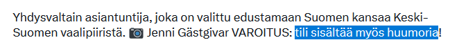 Varoitus lunastettu.