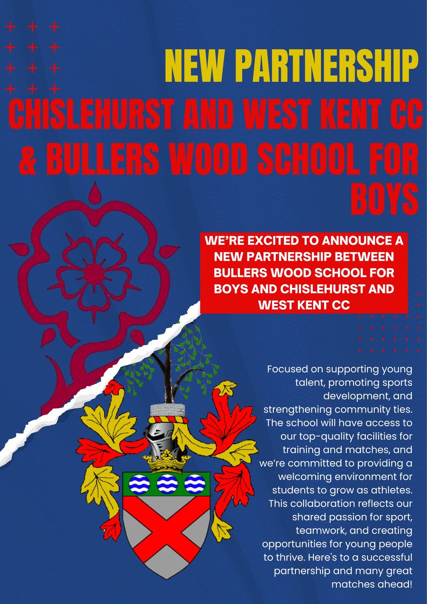 Delighted to announce a partnership with <a href="/CWKCC/">Chislehurst & WK CC</a>
