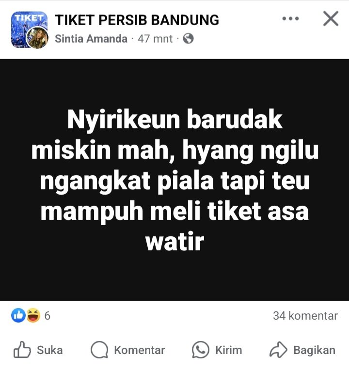 silmiaafe's tweet photo. @__andislmn @persib @TS1Crew @Nrthrnwl20 @officialvpc @BOBOTOHFAMIGLIA Tah a mangga https://t.co/iN7bje9LX9