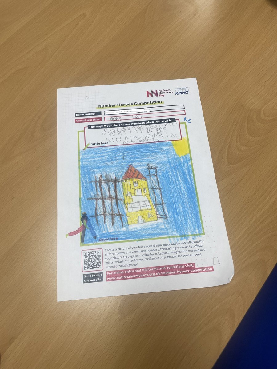 QAHS_Maths (@qahs_maths) on Twitter photo We celebrated National Numeracy Day yesterday by taking part in the Number Heroes Competition. The task was to draw their dream job and say how they would need to use numbers in their job.
#NationalNumeracyDay
<a href="/qahsinfo/">Queen Anne HS</a>
<a href="/Nat_Numeracy/">National Numeracy</a> We celebrated National Numeracy Day yesterday by taking part in the Number Heroes Competition. The task was to draw their dream job and say how they would need to use numbers in their job.
#NationalNumeracyDay
<a href="/qahsinfo/">Queen Anne HS</a>
<a href="/Nat_Numeracy/">National Numeracy</a>