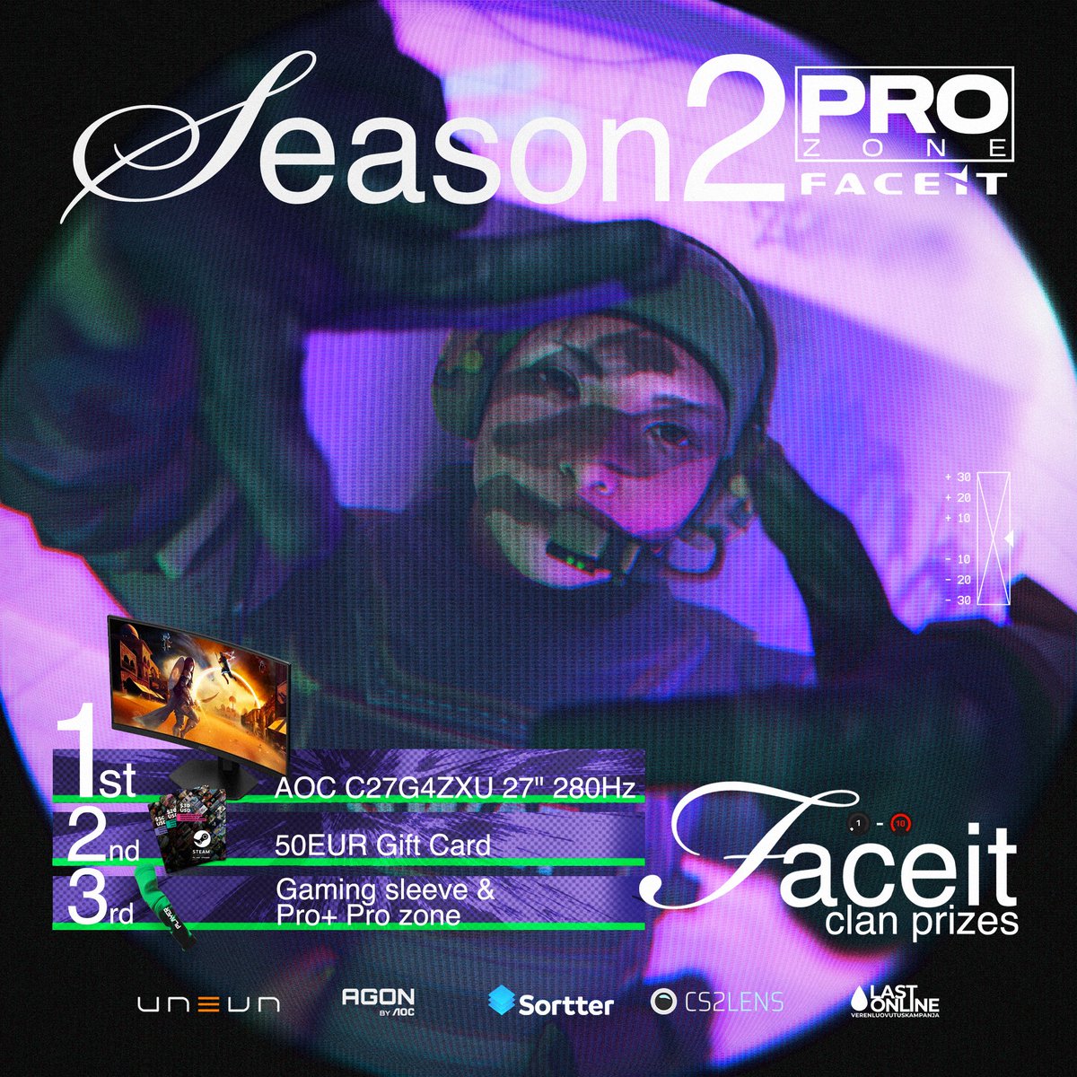 Pro Zone <a href="/FACEIT/">FACEIT</a> club Season 2 on täällä🔥👀

✅Kokoa oma 5 pelaajan stack tai löydä tiimi party finderin kautta.
✅Luo aula klubin sisällä ja starttaa grindaus: faceit.com/en/inv/O42wDAl

Tällä kaudella herkutellaan jälleen kerran kun pääpalkinnon meille tuo <a href="/AGONbyAOC/">AGON by AOC</a>