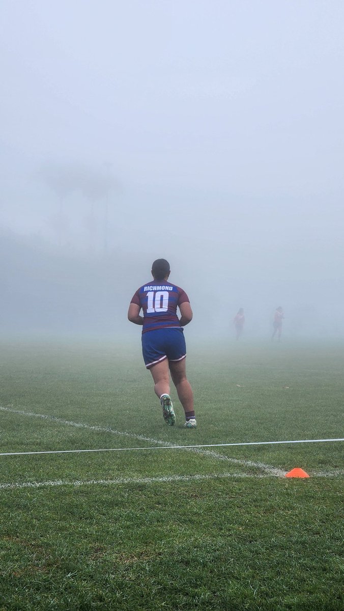 SamataMargaret's tweet photo. It was a very foggy Saturday morning. First hit out for baby girl. 2025 Rugby League Season has officially started for Miss Martha Leota https://t.co/Ajn9lYlBvi