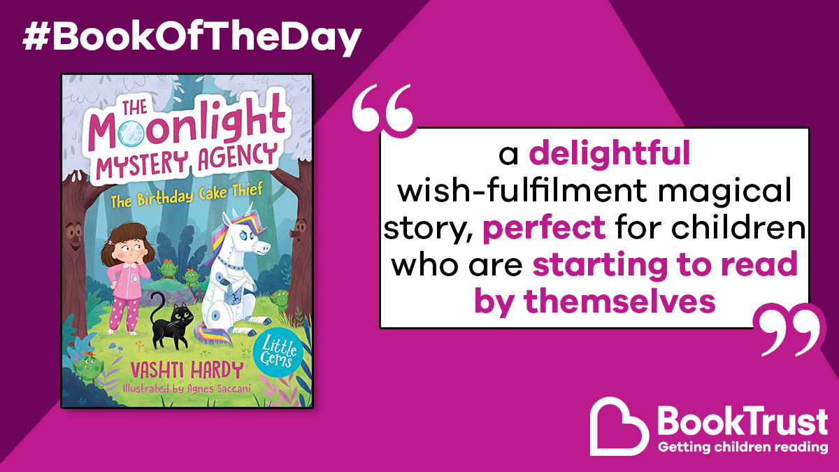 BookTrust (@booktrust) on Twitter photo Our #BookOfTheDay is a dyslexia-friendly magical adventure about a grumpy bionic unicorn, a missing birthday cake, and a sibling relationship!
It's #TheMoonlightMysteryAgency: The Birthday Cake Thief from <a href="/vashti_hardy/">Vashti Hardy 📚</a> and <a href="/AgnesSaccani/">Agnes Saccani</a>:
booktrust.org.uk/book-recommend… <a href="/BarringtonStoke/">Barrington Stoke</a> Our #BookOfTheDay is a dyslexia-friendly magical adventure about a grumpy bionic unicorn, a missing birthday cake, and a sibling relationship!
It's #TheMoonlightMysteryAgency: The Birthday Cake Thief from <a href="/vashti_hardy/">Vashti Hardy 📚</a> and <a href="/AgnesSaccani/">Agnes Saccani</a>:
booktrust.org.uk/book-recommend… <a href="/BarringtonStoke/">Barrington Stoke</a>