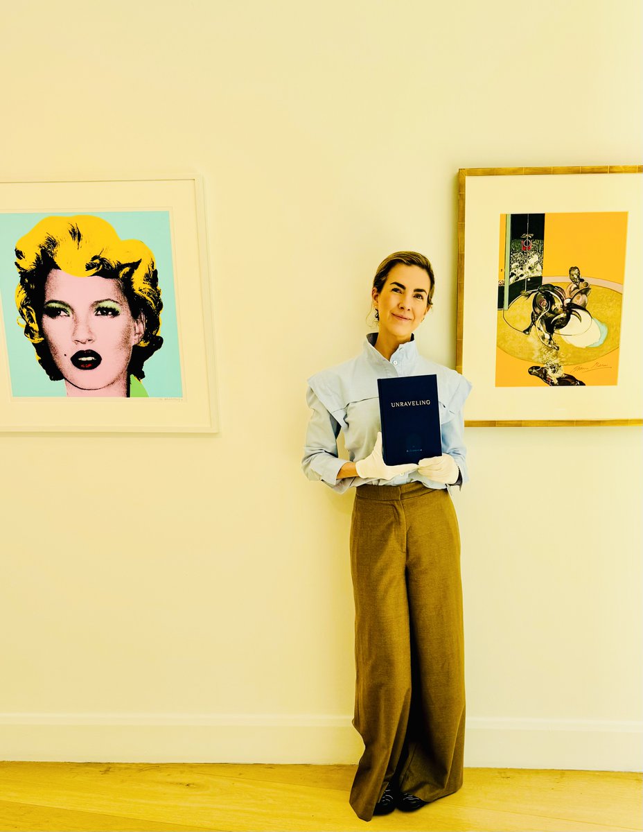 good morning 💙 final day to see Unraveling, the fifth edition from my 8-part series of Book Scultpures, at Phillips London -- just around the corner from Bacon + Banksy⭐️
