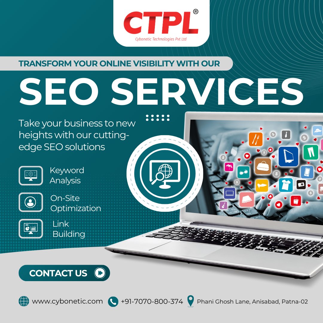 cybonetic's tweet image. 🚀 Take Your Business to New Heights with Our Cutting-Edge SEO Solutions!

☎+91-7070-800-374
🌐cybonetic.com

#SEOServices #SEO #OnPage #OffPage #TechnicalSEO #SearchEngineOptimization #GMBSEO #OnPageSEO #OffPageSEO #SEOCompany #WebsiteRanking #WebsiteTraffic #CTPL