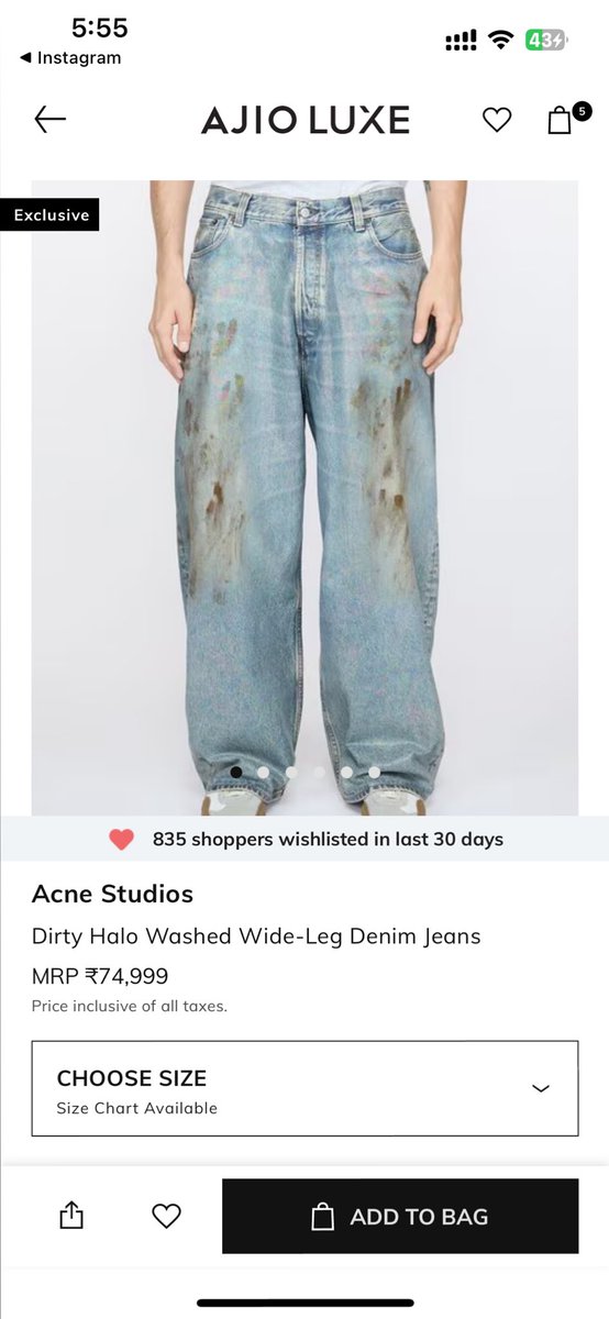 iam_p_j's tweet photo. Can’t believe this is worth 75K. Indian household me its time to make it pocha🤌🏻🥲
#BelleforSHEIN #fashionstyle #Clothing #FashionWeek #FashionNext #Ajio https://t.co/39pM3PMwAd