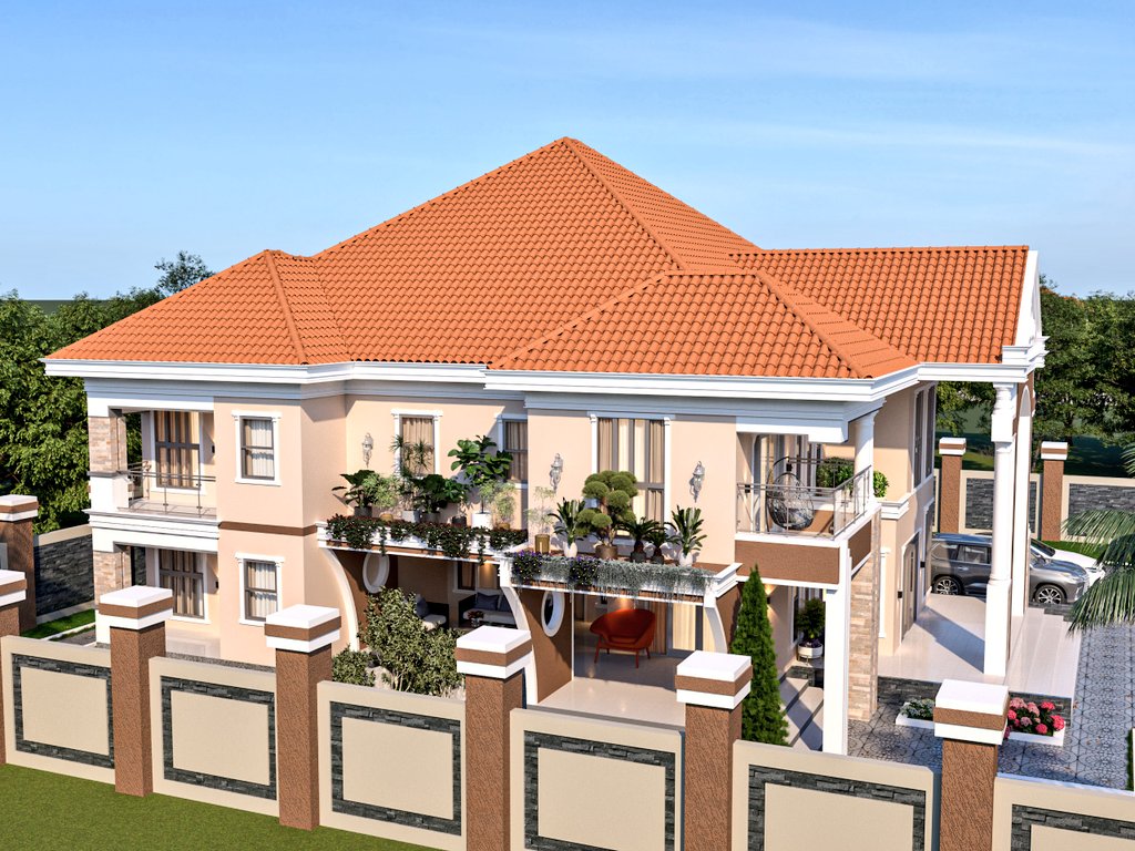 5–Bedroom ultra modern HOUSE PLAN designed to fit on a plot of 100*100 ft
Plan Design Build
__________________________________
To get in touch with us,
Call/WhatsApp: ￼⁨0752804198
Website: archbuildug.com
Email:  ernestakashaba12@gmail.com