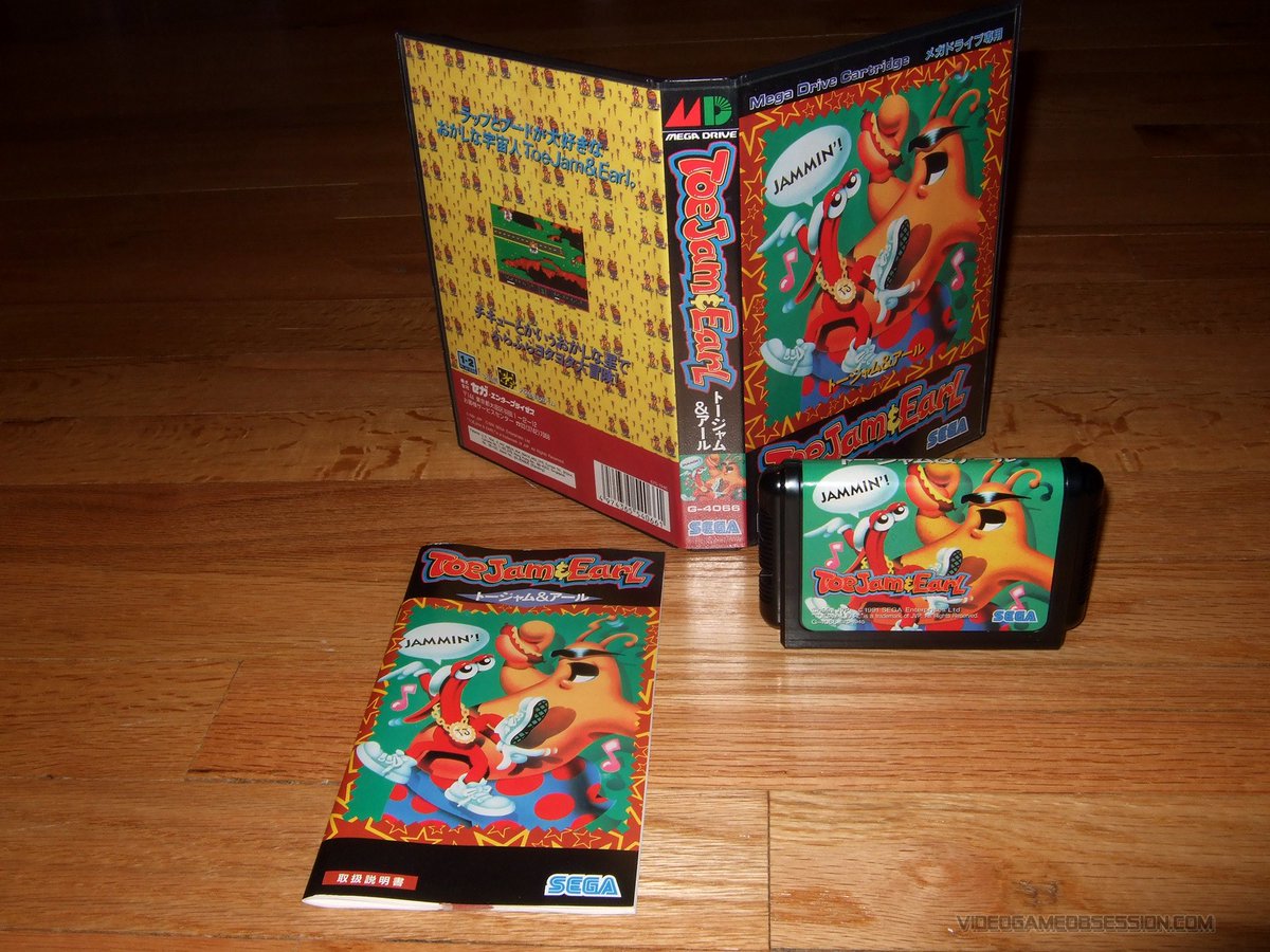 matthewhenzel's tweet image. Which is better, Toejam &amp;amp; Earl #Genesis or #MegaDrive box art?
@SEGA @toejamandearl #VGOScans I will say that I love the larger spine TJ&amp;amp;E logo on the MD art. The JPN MD front border, and back image also enhances the 90s vibe!