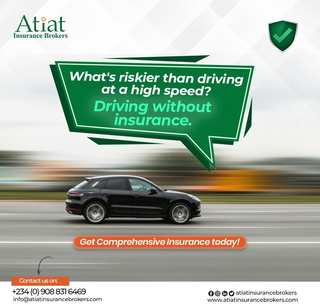 Olawalearamyd's tweet image. Speed thrills, but safety pays. Don't take risks—protect your ride with comprehensive insurance from Atiat Insurance Brokers today
#DriveSafe #CarInsurance #ComprehensiveCover #AtiatInsurance #StayProtected #RoadSafety