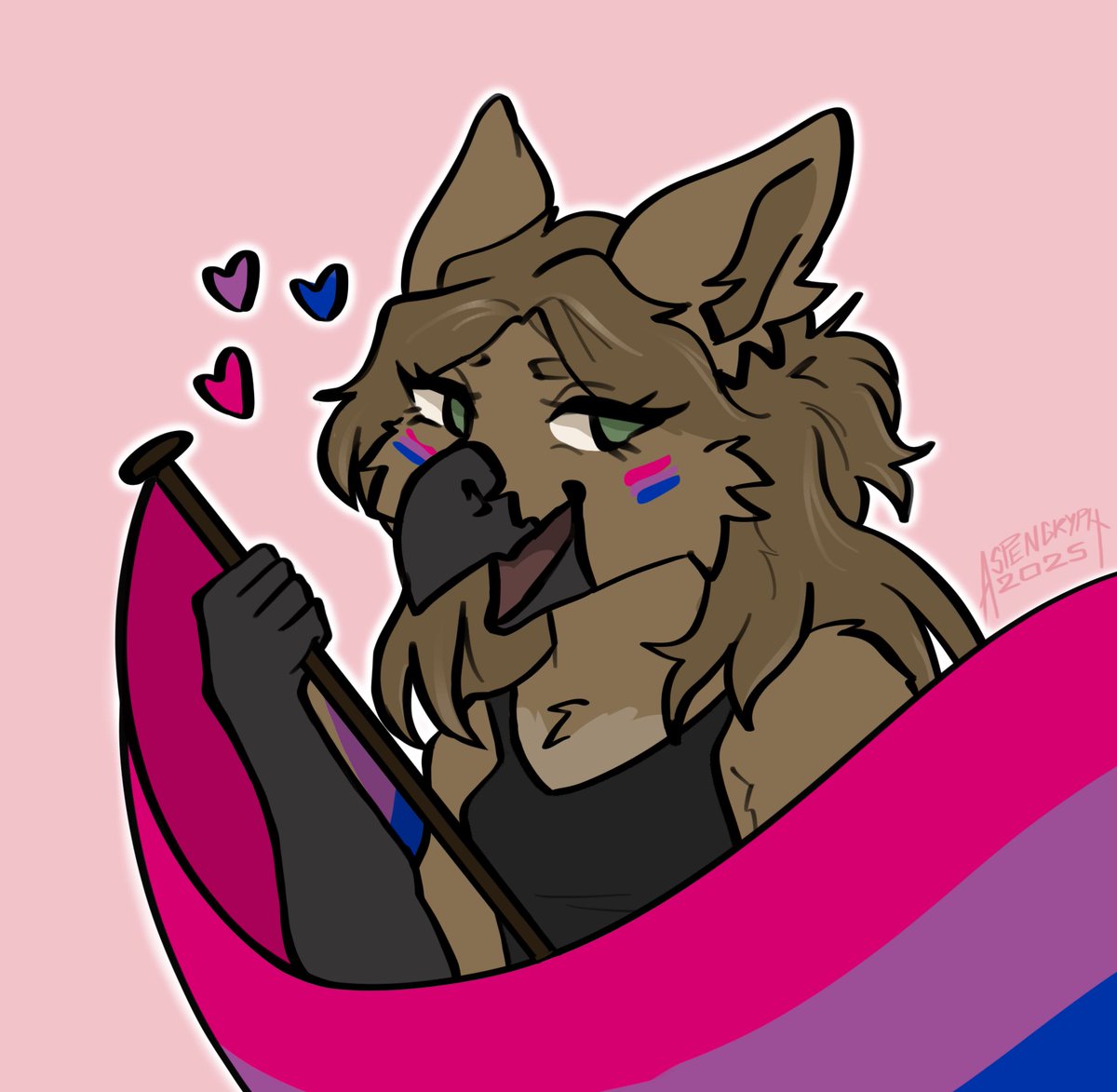 Made myself a pride icon for next month <3
#furry #furryart #pride