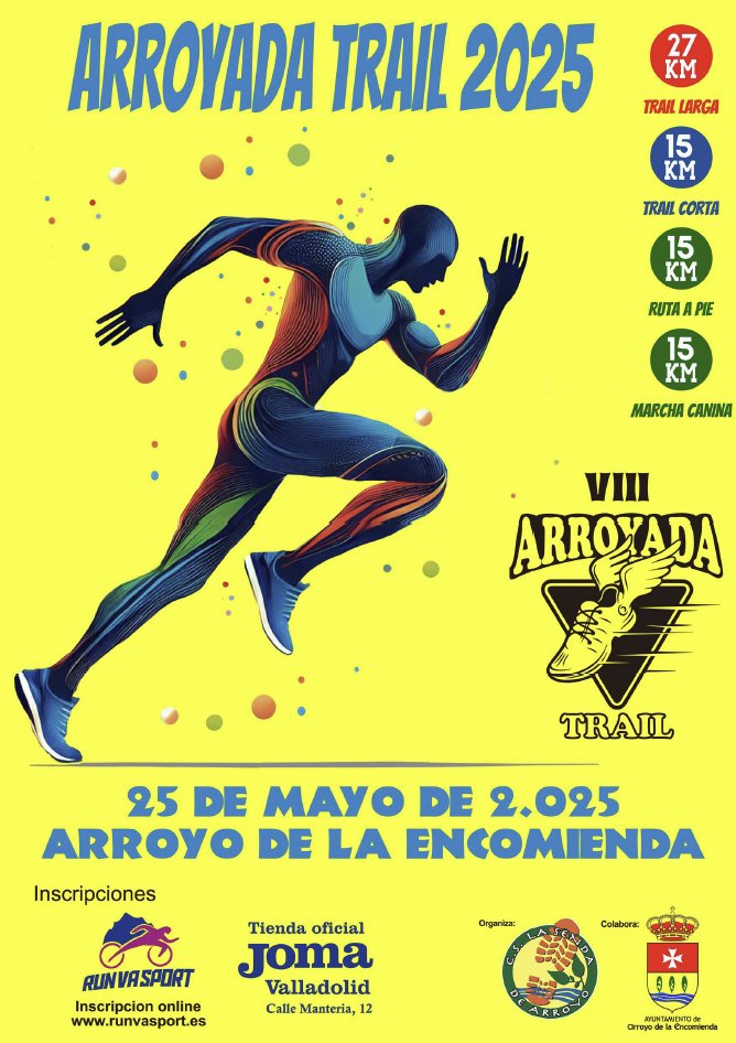 📢📢 ¡¡Atención corredores!! Las inscripciones para la Arroyada Trail se cierran hoy a las 15:00 h.
No puedes perderte esta aventura, todavía estás a tiempo.
inscripciones.runvasport.es/inscripcion/8a…
#ArroyadaTrail2025