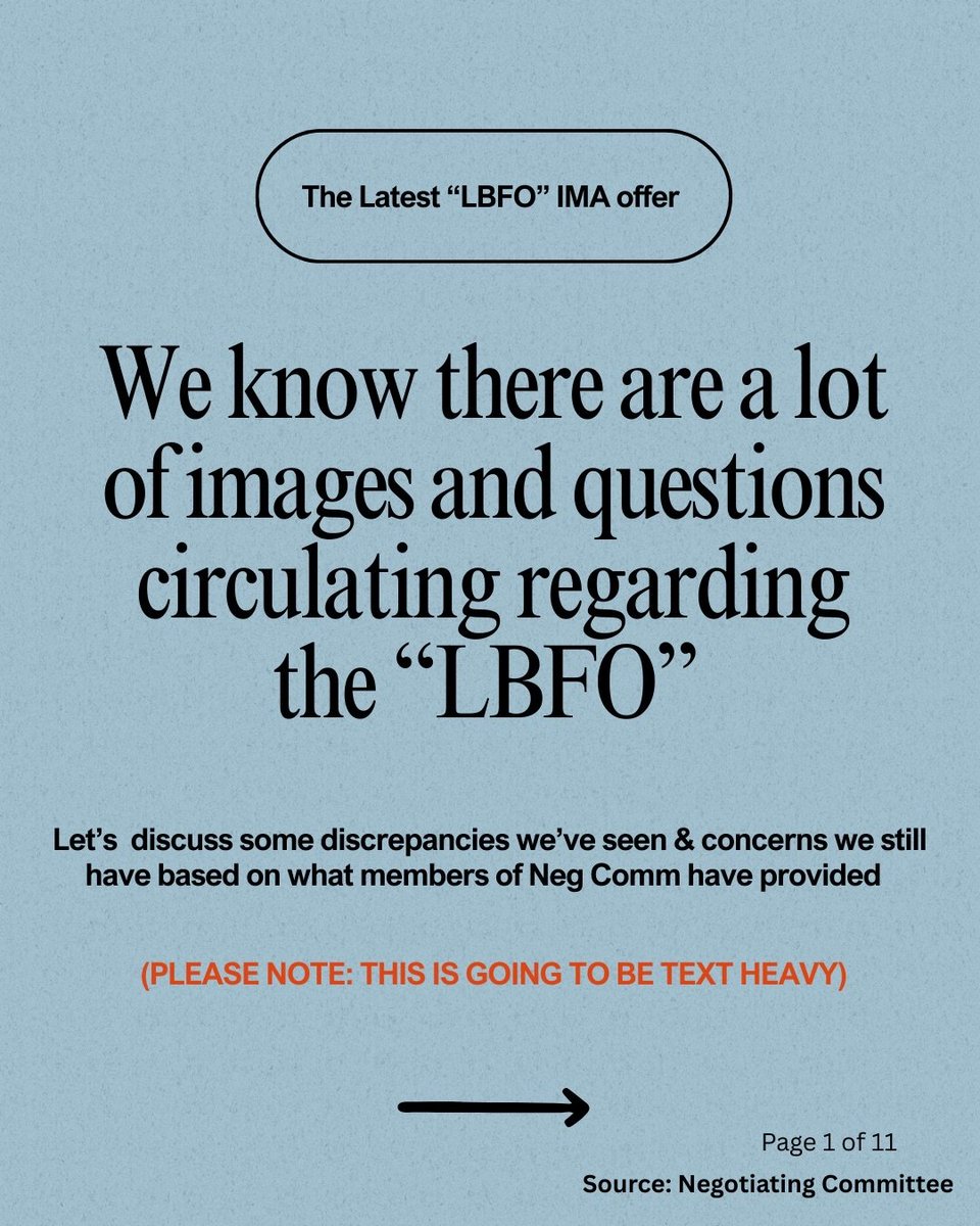 codaunite's tweet image. There are a lot of images being shared by the community, some of which are, unfortunately, not accurate. It does not help anyone to spread misinformation about the Last Best and Final Offer (LBFO) given to membership in regards to the IMA Contract.
#voiceover #voiceactors