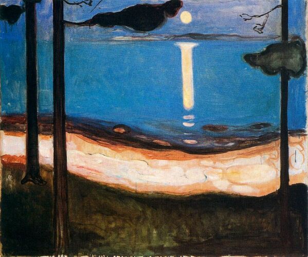 Moon Light, 1895 #artbots #munch