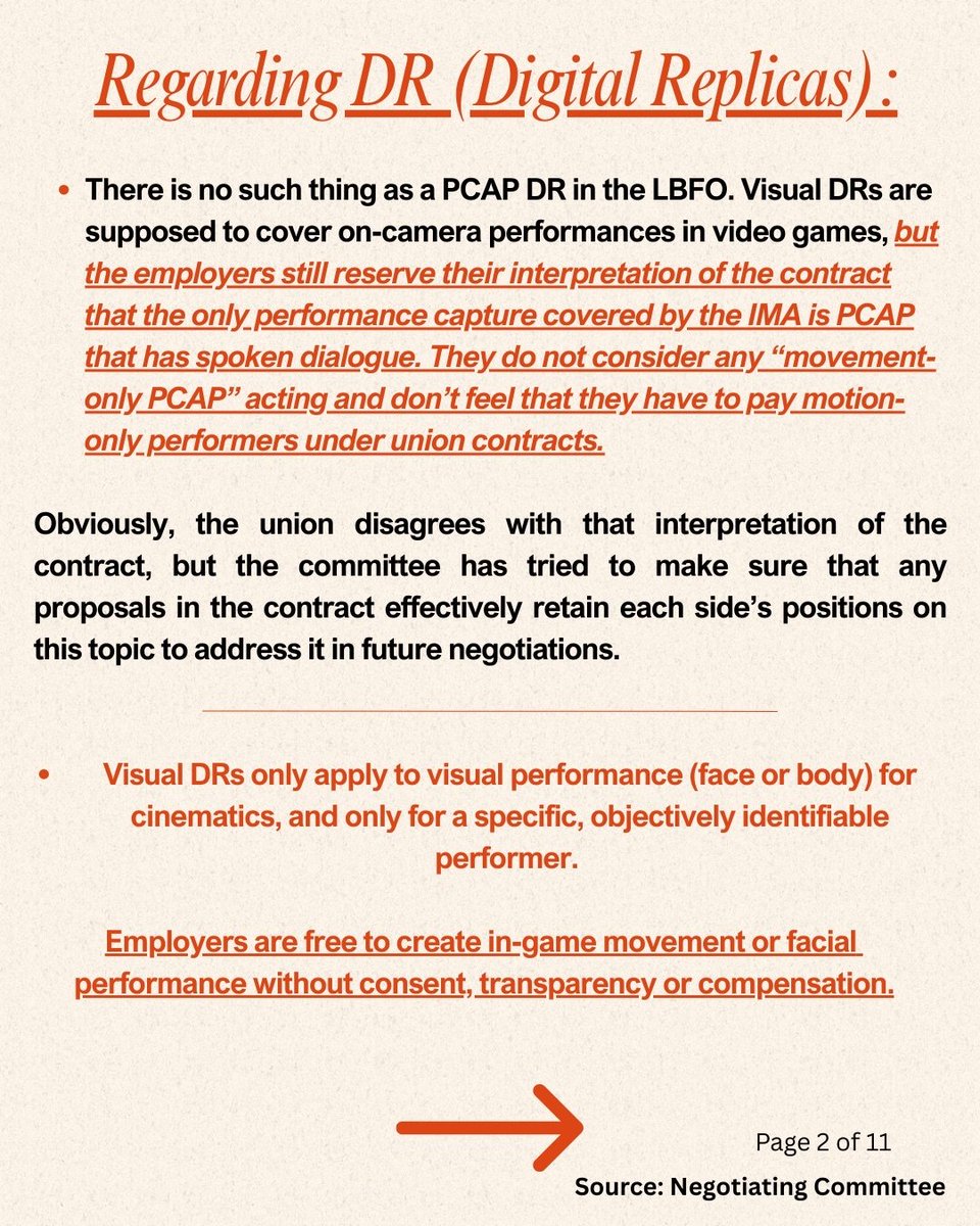 codaunite's tweet image. There are a lot of images being shared by the community, some of which are, unfortunately, not accurate. It does not help anyone to spread misinformation about the Last Best and Final Offer (LBFO) given to membership in regards to the IMA Contract.
#voiceover #voiceactors