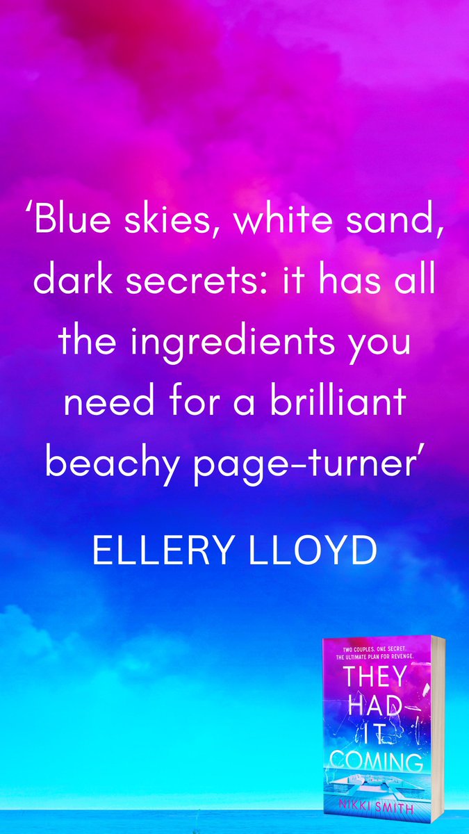 Nikki Smith (@mrssmithmunday) on Twitter photo It’s publication day for #TheyHadItComing 😃😎😃
I hope you enjoy my revenge thriller set in Bali - thank you to everyone who read an early copy & said nice things about it!
It’s in <a href="/WHSmith/">WHSmith</a> <a href="/sainsburys/">Sainsbury's</a> <a href="/Waterstones/">Waterstones</a> Indi bookshops or follow this link!
penguin.co.uk/books/463787/t… It’s publication day for #TheyHadItComing 😃😎😃
I hope you enjoy my revenge thriller set in Bali - thank you to everyone who read an early copy & said nice things about it!
It’s in <a href="/WHSmith/">WHSmith</a> <a href="/sainsburys/">Sainsbury's</a> <a href="/Waterstones/">Waterstones</a> Indi bookshops or follow this link!
penguin.co.uk/books/463787/t…