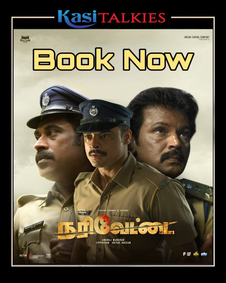 Kasi Talkies (@kasitalkies) on Twitter photo #Narivettai - Tamil Movie Releasing On May 23
<a href="/KasiTalkies/">Kasi Talkies</a>
Book Your Tickets Soon. Visit Us On bit.ly/2EfUh5X
<a href="/ttovino/">Tovino Thomas</a> <a href="/CheranDirector/">Cheran Pandiyan</a> <a href="/anuvtv/">Anuraj Manohar</a> #SurajVenjaramoodu <a href="/JxBe/">Jakes Bejoy</a> <a href="/PriyamvadaKris1/">Priyamvada Krishnan</a>
#NarivettaiFromMay23 #Narivettai - Tamil Movie Releasing On May 23
<a href="/KasiTalkies/">Kasi Talkies</a>
Book Your Tickets Soon. Visit Us On bit.ly/2EfUh5X
<a href="/ttovino/">Tovino Thomas</a> <a href="/CheranDirector/">Cheran Pandiyan</a> <a href="/anuvtv/">Anuraj Manohar</a> #SurajVenjaramoodu <a href="/JxBe/">Jakes Bejoy</a> <a href="/PriyamvadaKris1/">Priyamvada Krishnan</a>
#NarivettaiFromMay23