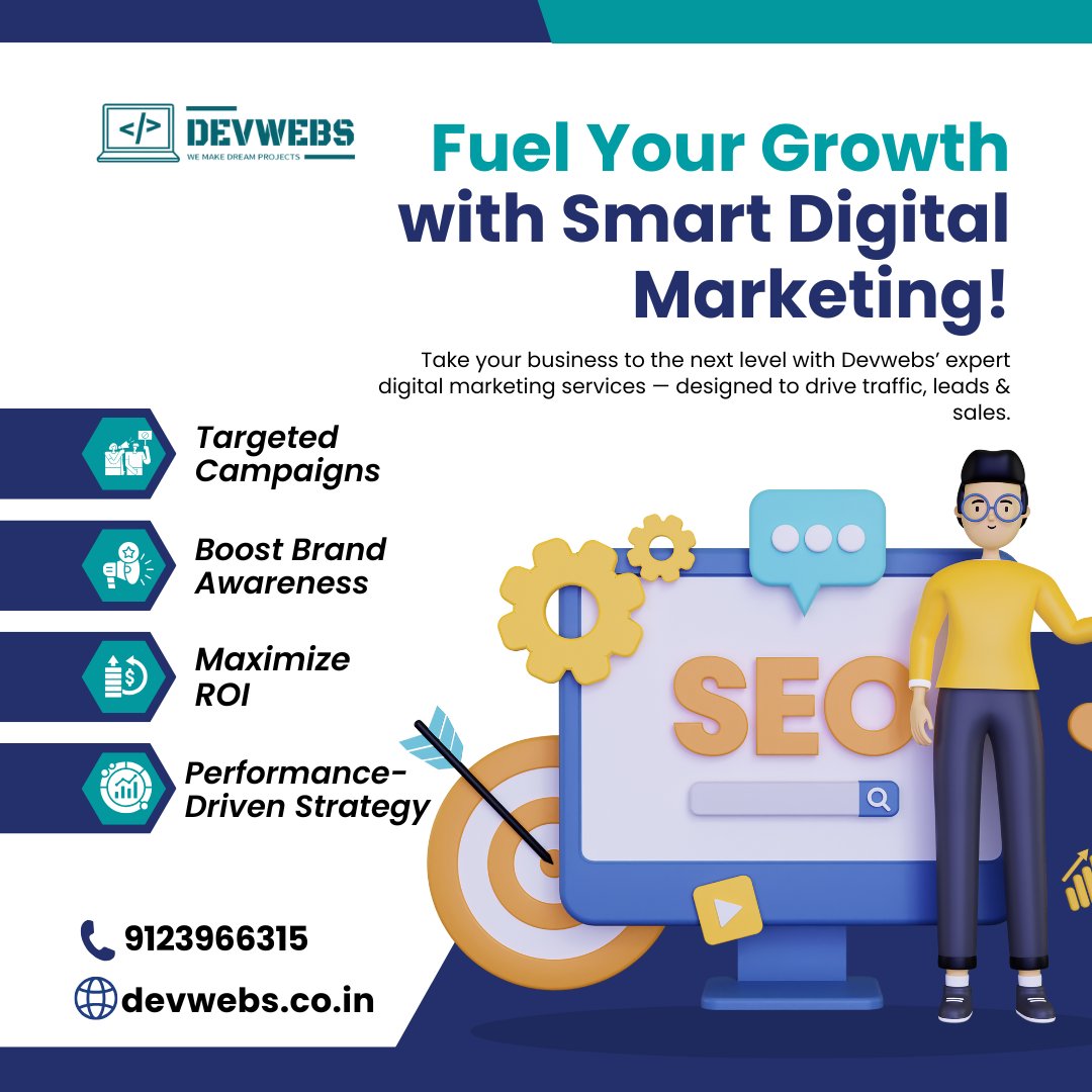 DevwebsS's tweet image. Boost your brand with precision digital marketing!
✔️ More traffic
✔️ Better leads
✔️ Proven ROI

Let Devwebs make your marketing work smarter.
📞 9123966315 🌐 devwebs.co.in

#DigitalMarketing #OnlineGrowth #MarketingExperts #SEO #SocialMediaMarketing #Devwebs