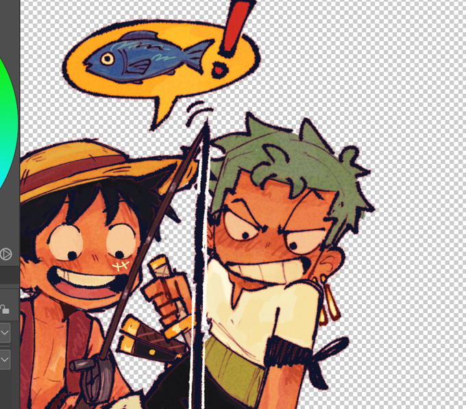 モンキー・D・ルフィ ,ロロノア・ゾロ 「making some new keychain