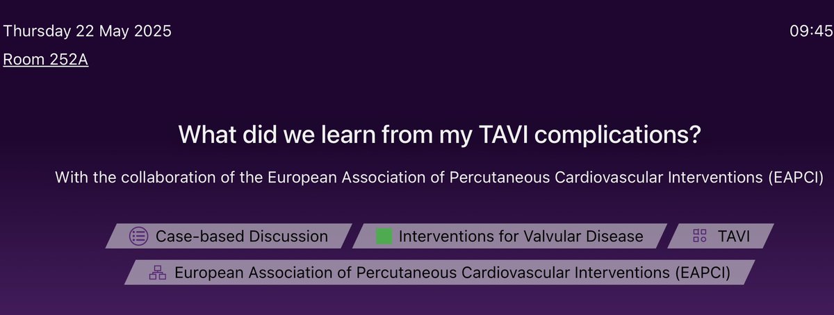 Antonio Sorropago (@a_sorropago) on Twitter photo 🚨EDUCATION ALERT 🚨
To all early career interventionalists present at #euroPCR:
JOIN this session in collaboration with #EAPCI Young committee 👇👇👇
9.45 - room 252A
<a href="/marioiancardio/">Mario Iannaccone</a>
<a href="/aleks_gasecka/">Dr Aleksandra Gąsecka</a>
<a href="/LKoliastasis/">Leonidas Koliastasis</a>
<a href="/EAPCIPresident/">EAPCIPresident</a>
<a href="/PCRonline/">PCRonline 🫀</a> 🚨EDUCATION ALERT 🚨
To all early career interventionalists present at #euroPCR:
JOIN this session in collaboration with #EAPCI Young committee 👇👇👇
9.45 - room 252A
<a href="/marioiancardio/">Mario Iannaccone</a>
<a href="/aleks_gasecka/">Dr Aleksandra Gąsecka</a>
<a href="/LKoliastasis/">Leonidas Koliastasis</a>
<a href="/EAPCIPresident/">EAPCIPresident</a>
<a href="/PCRonline/">PCRonline 🫀</a>