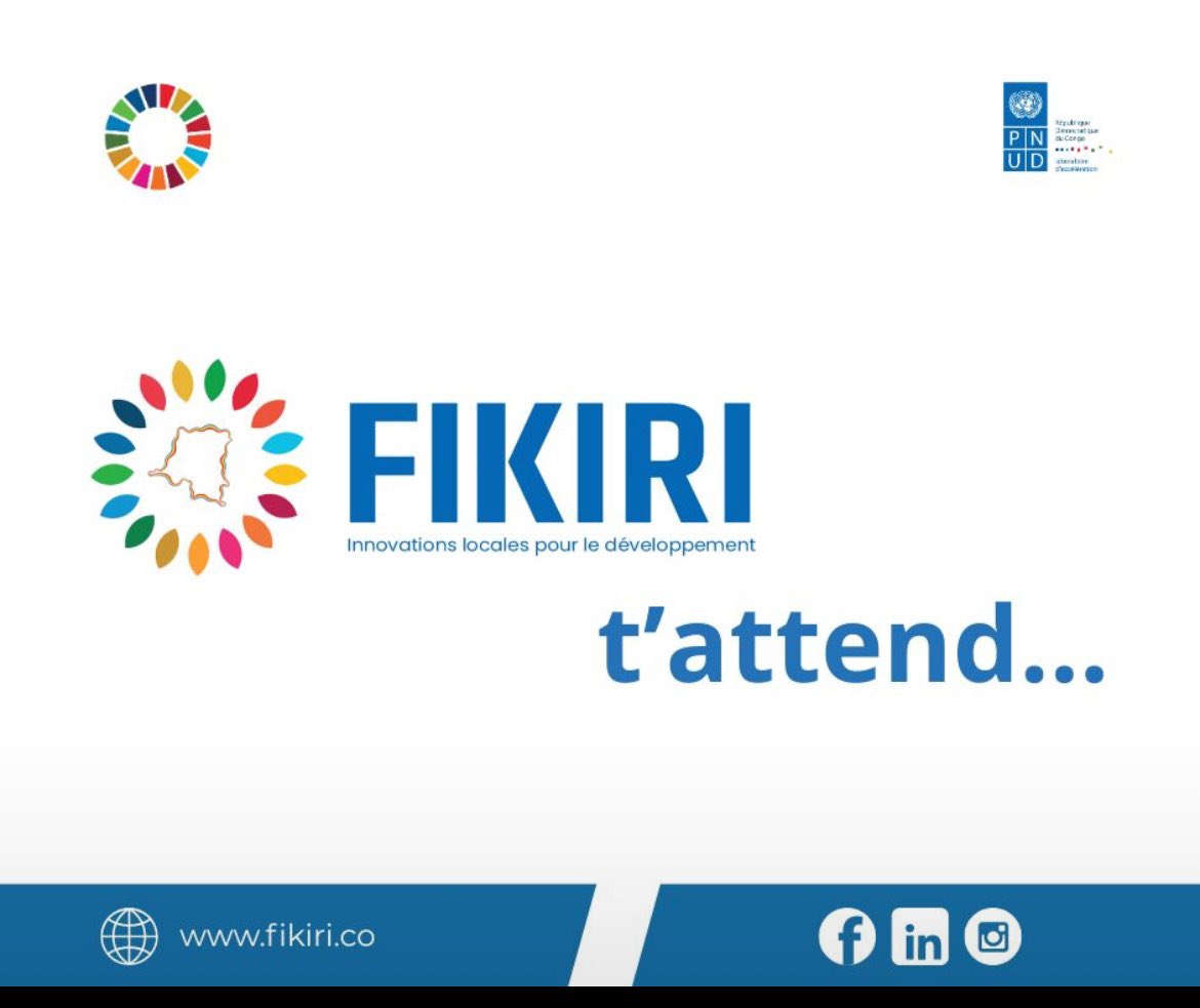Tu veux te joindre à ns ??? C’est l moment
*C'est quoi #FIKIRI?* 
Fikiri   est une #plate_forme initié par <a href="/PNUDRepduCongo/">PNUD Rép du Congo</a> .  qui  vise à #identifier, à #cartographier et à #expérimenter ds #solutions_innovantes pr accélérer l'atteinte ds #Objectifs du #Développement #Durable