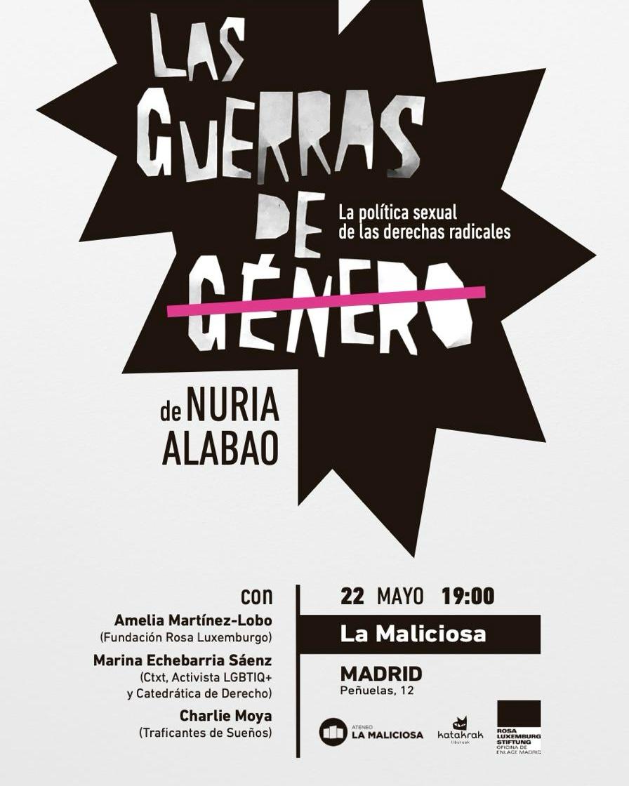 Traficantes de Sueños (@traficantes2010) on Twitter photo #HOY #DobleActividad
Presentación de libro Las guerras de género <a href="/katakrak54/">katakrak liburuak</a>
Con su autora, <a href="/nu_alabao/">Nuria Alabao ⭐️</a> junto a María Echebarría Sáenz y <a href="/charliebarbarie/">charlie</a>
Jueves 22MAY 19hs. <a href="/AteneoMaliciosa/">La Maliciosa</a>
acortar.link/scGQW0 #HOY #DobleActividad
Presentación de libro Las guerras de género <a href="/katakrak54/">katakrak liburuak</a>
Con su autora, <a href="/nu_alabao/">Nuria Alabao ⭐️</a> junto a María Echebarría Sáenz y <a href="/charliebarbarie/">charlie</a>
Jueves 22MAY 19hs. <a href="/AteneoMaliciosa/">La Maliciosa</a>
acortar.link/scGQW0